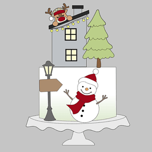 Arquivo Natal Topo de Bolo Rena no Telhado