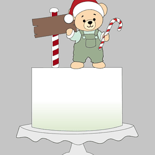 Arquivo Natal Topo de Bolo Ursinho