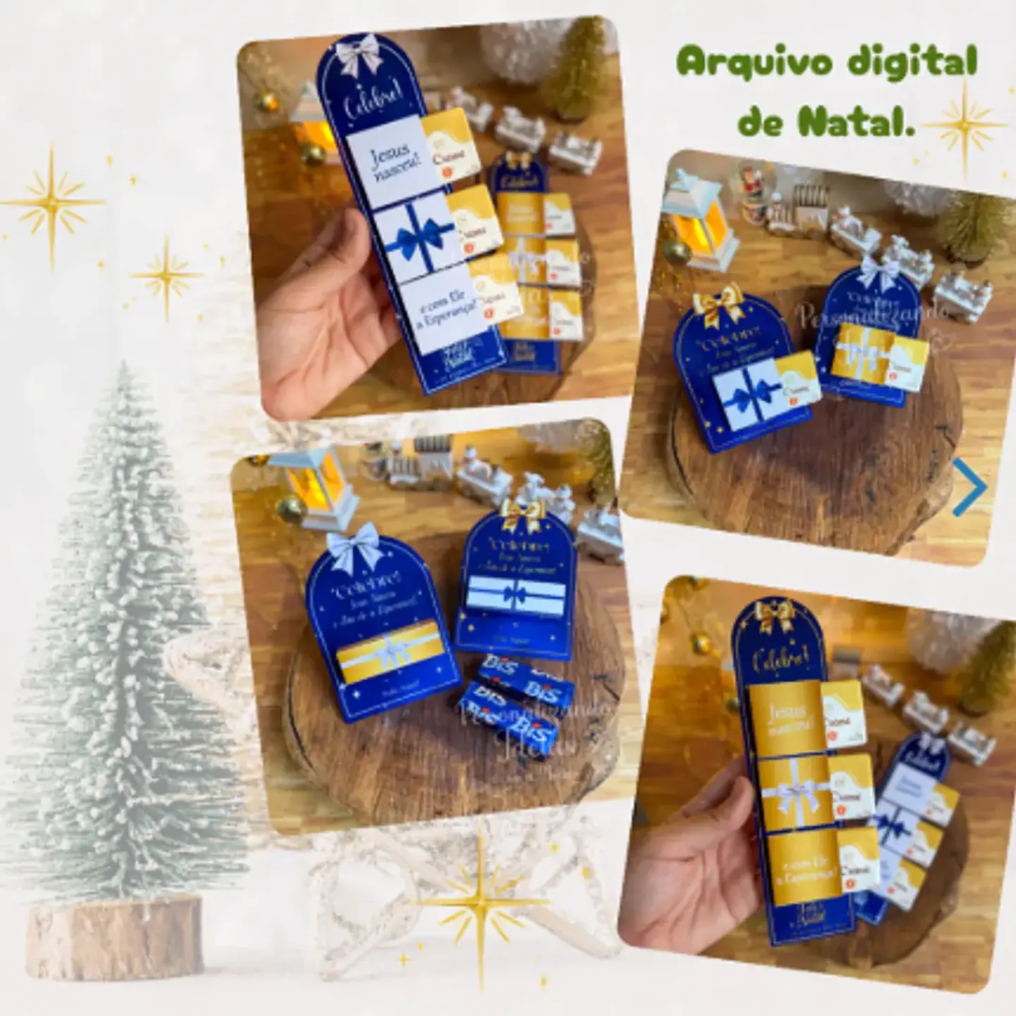Arquivo Natal Cristão Card La Creme e Bis - Personalizado Thata 1