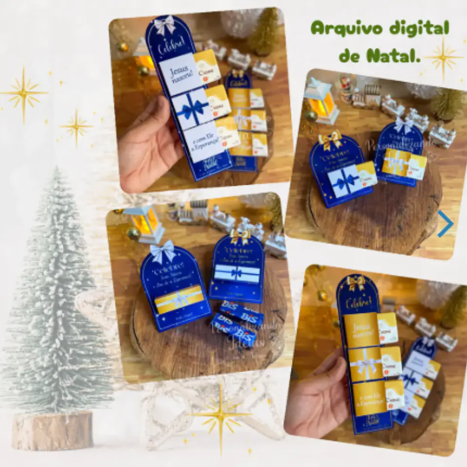 Arquivo Natal Cristão Card La Creme e Bis - Personalizado Thata 1