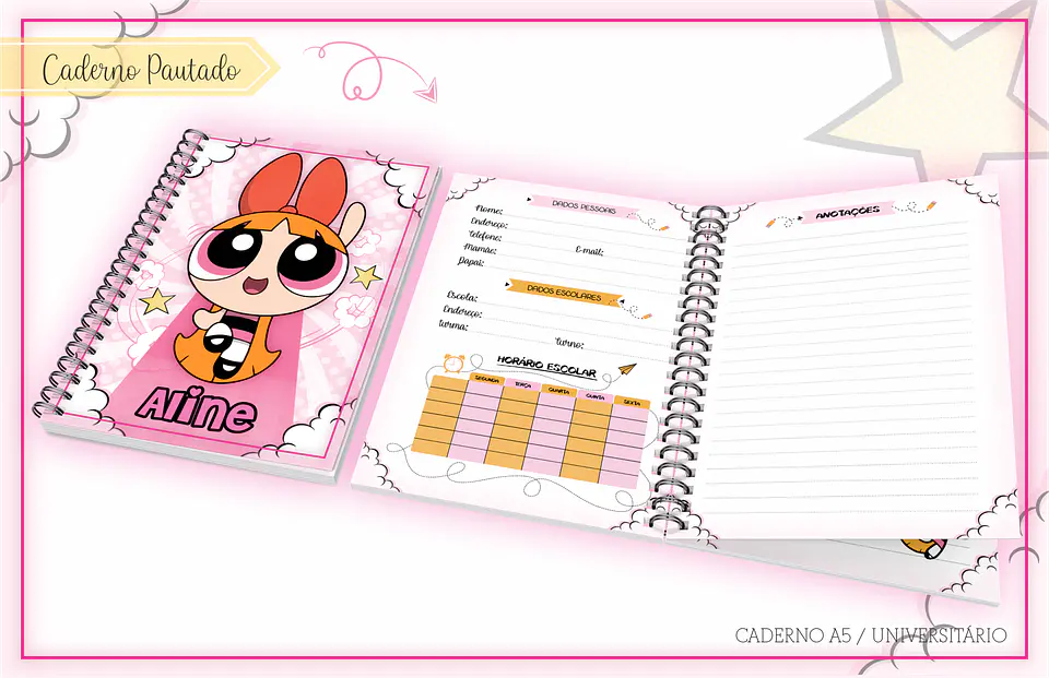 Arquivo Encadernação Kit Escolar Florzinha - LINA CRIATIVA 2