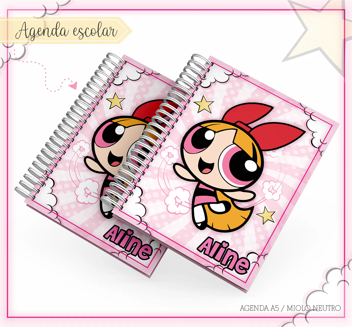 Arquivo Encadernação Kit Escolar Florzinha - LINA CRIATIVA 1