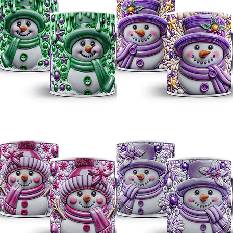 Arquivo Natal Canecas Boneco de Neve  2