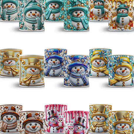 Arquivo Natal Canecas Boneco de Neve  5