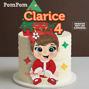 Arquivo Natal Topo de Bolo Menina 2