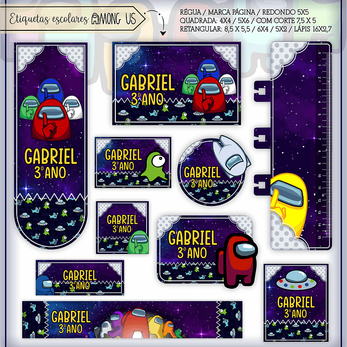 Arquivo Combo Escolar Among us - LINA 4