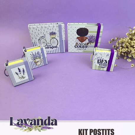Arquivo Coleção Lavanda Kit Post Its 3