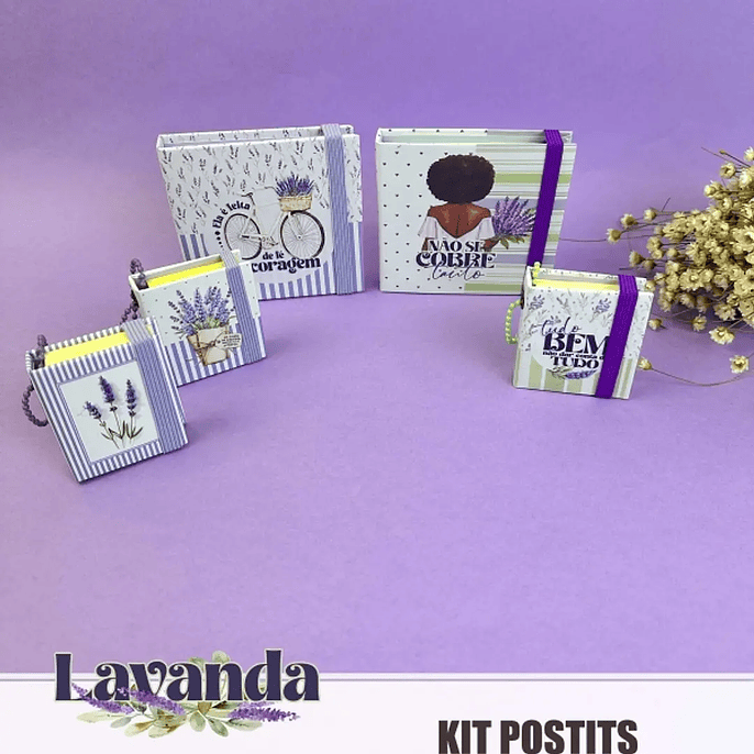 Arquivo Coleção Lavanda Kit Post Its 3