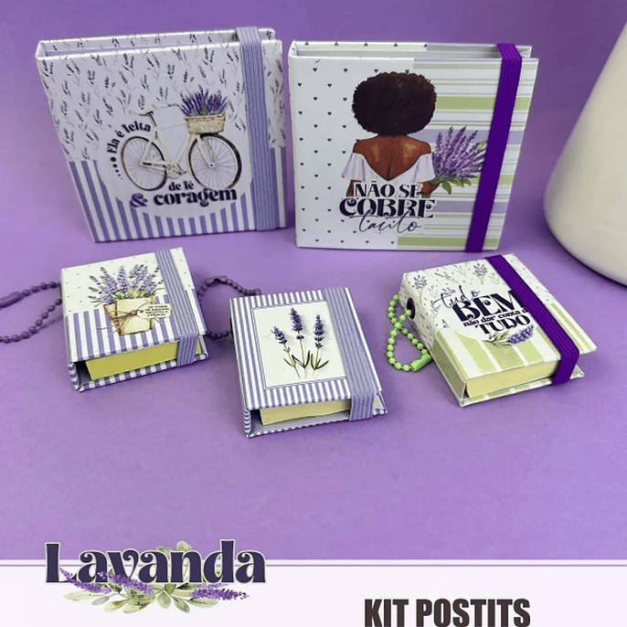 Arquivo Coleção Lavanda Kit Post Its 5