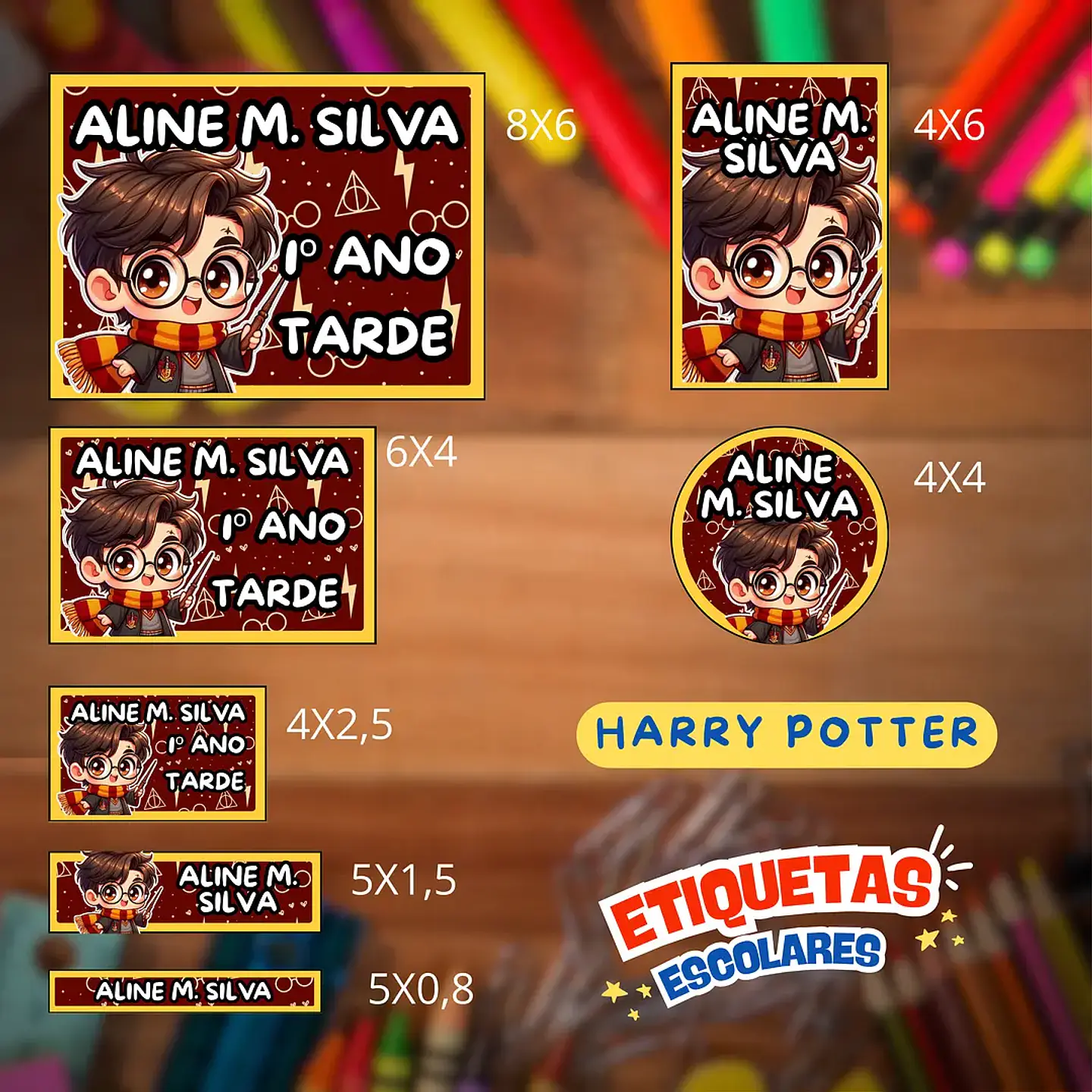 Arquivo Combo Etiqueta Escolar 50 Temas - ILUSTRACIN 4