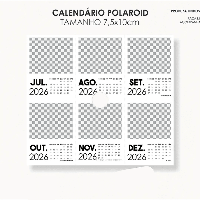 Arquivo Calendário Polaroid 2026 2