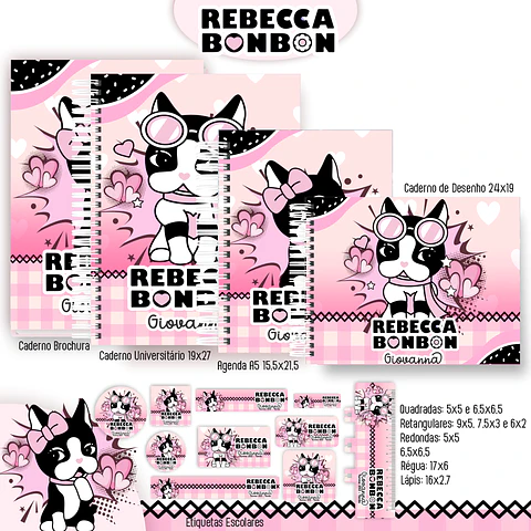 Arquivo Encadernação Escolar Rebecca Bonbon
