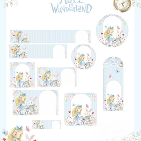 Arquivo Etiqueta Escolar Alice no Pais das Maravilhas - PAMELLA 1