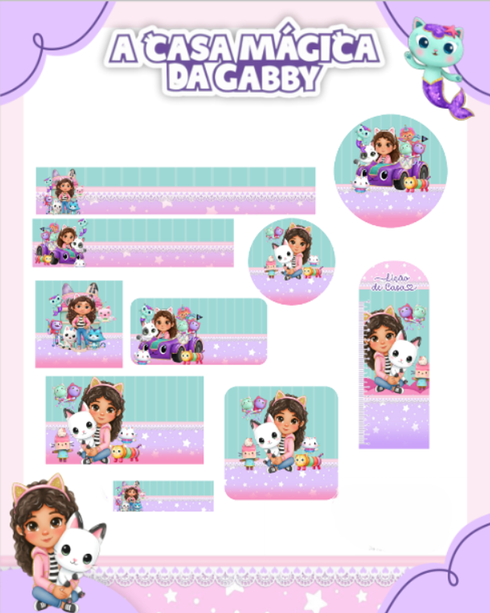 Arquivo Etiqueta Escolar A Casa Mágica da Gabby - PAMELLA 1