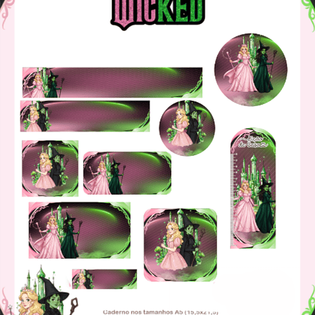 Arquivo Etiqueta Escolar Wicked - PAMELLA 1