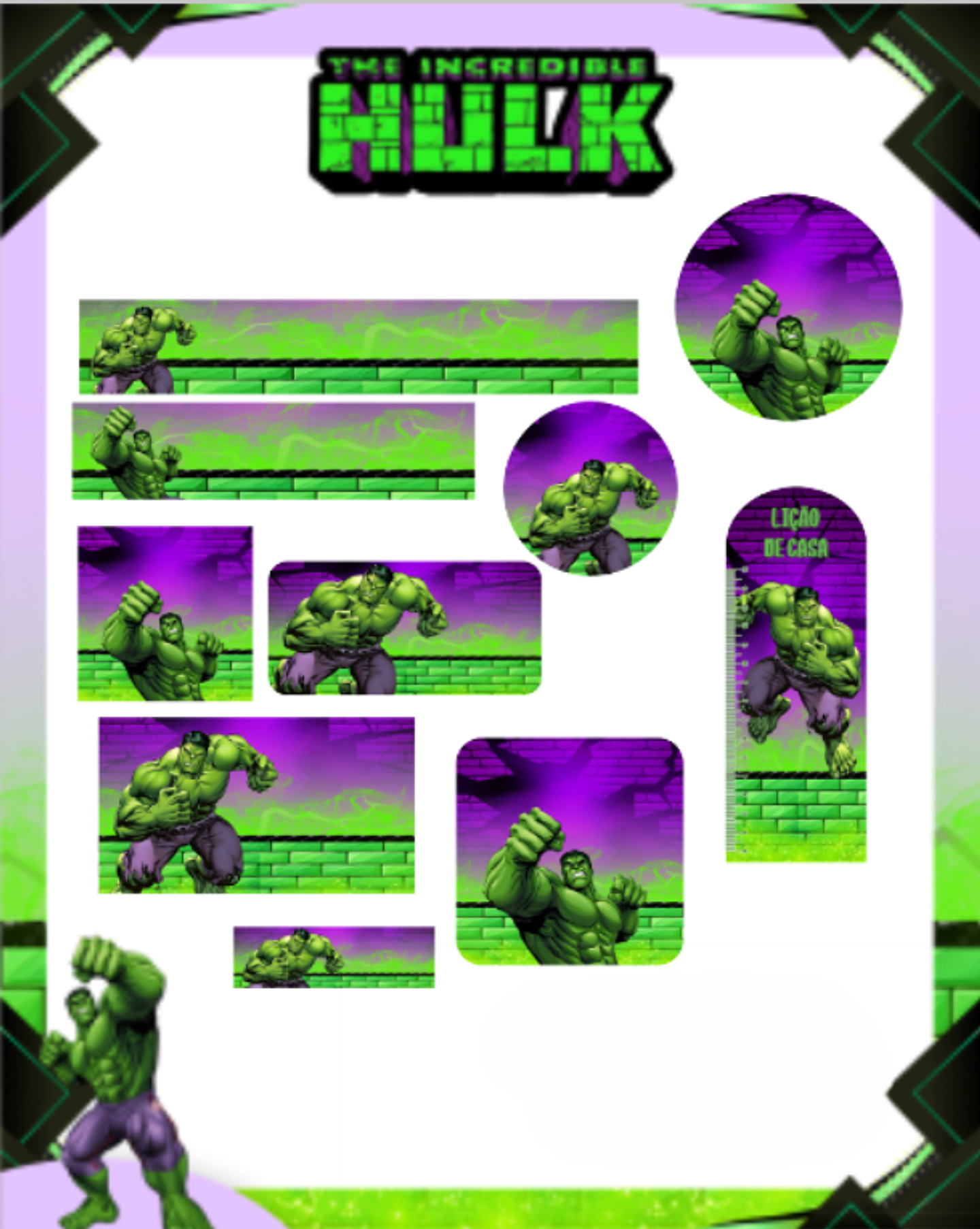 Arquivo Etiqueta Escolar Hulk - PAMELLA 1