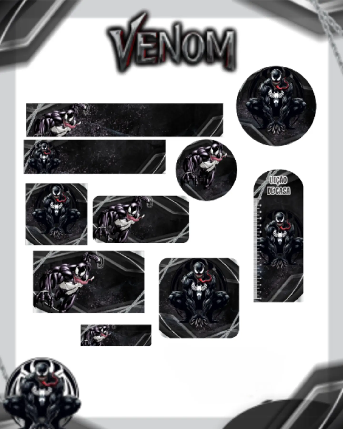 Arquivo Etiqueta Escolar Venom - PAMELLA 1