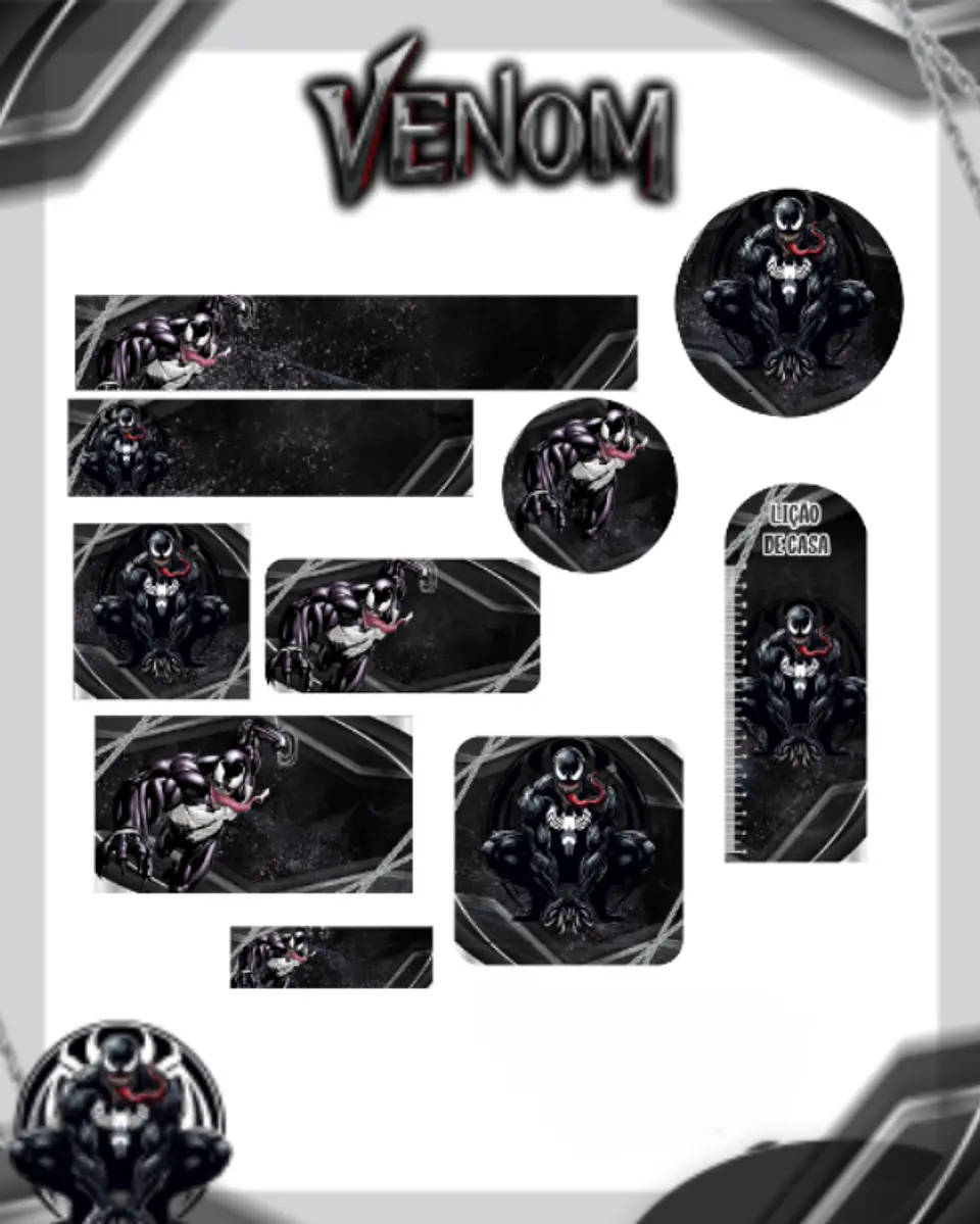 Arquivo Etiqueta Escolar Venom - PAMELLA 1