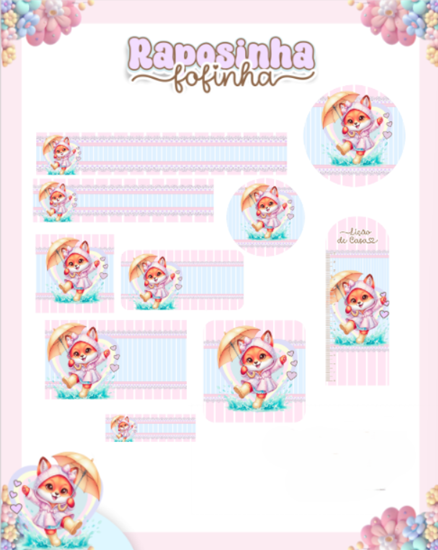 Arquivo Etiqueta Escolar Raposinha Fofinha - PAMELLA 1