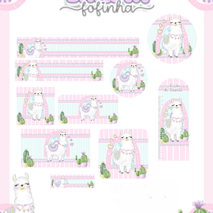 Arquivo Etiqueta Escolar Lhama Fofinha - PAMELLA