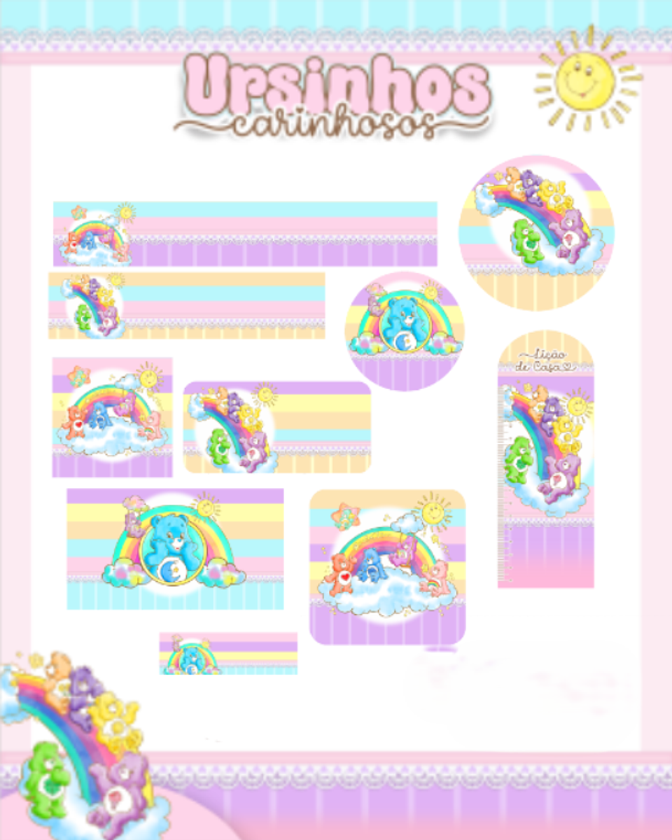 Arquivo Etiqueta Escolar Ursinhos Carinhosos - PAMELLA 1