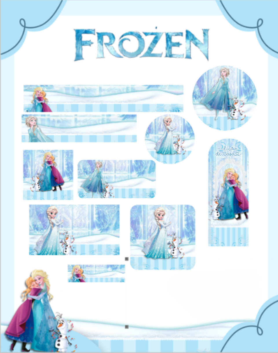 Arquivo Etiqueta Escolar Frozen - PAMELLA 1