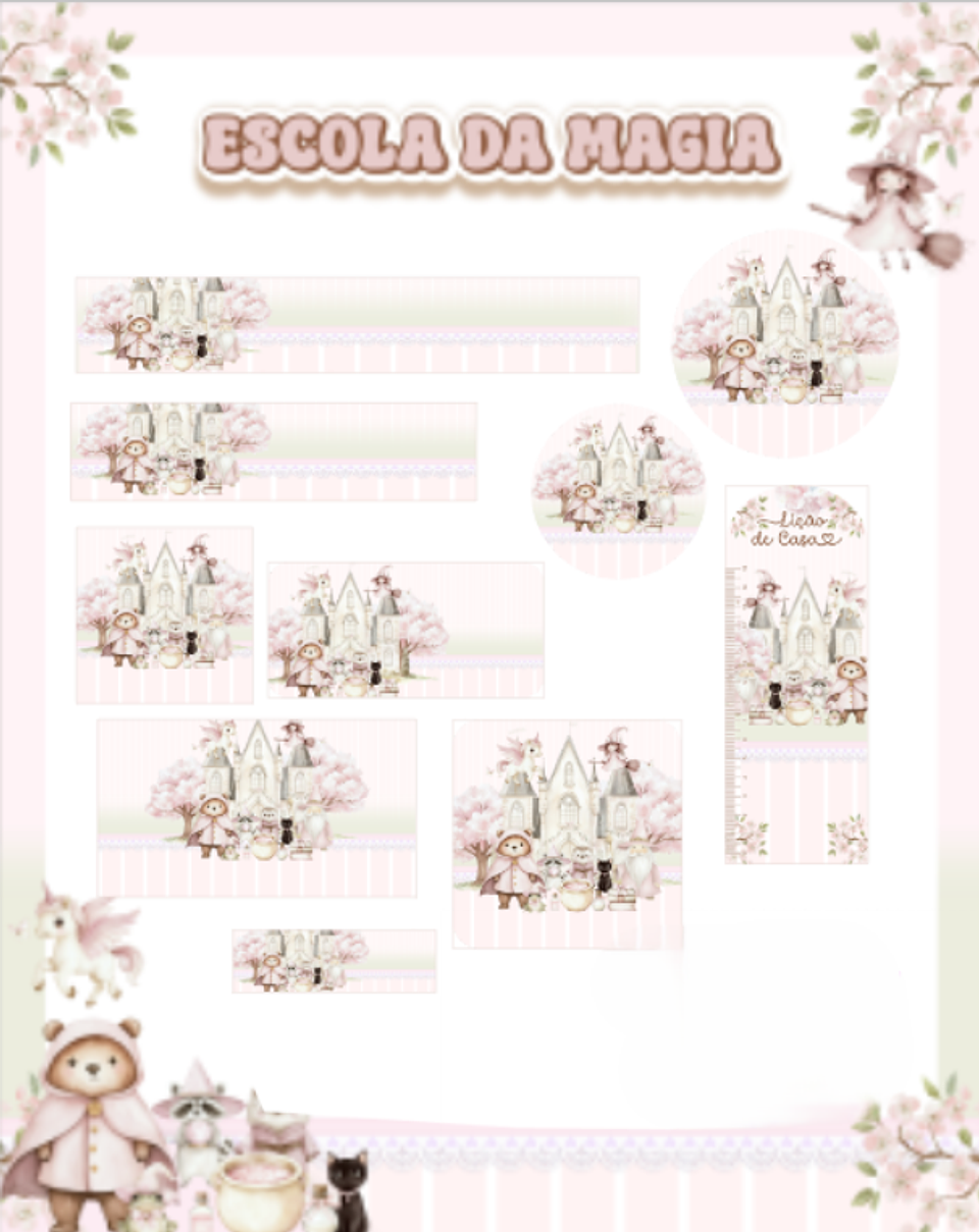Arquivo Etiqueta Escolar Escola da Magia - PAMELLA 1