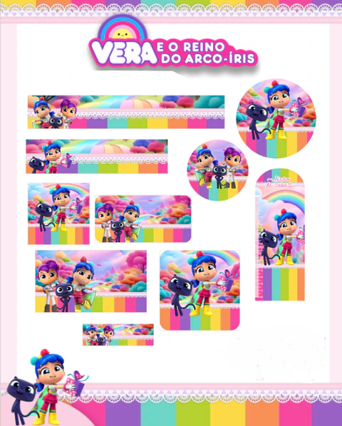 Arquivo Etiqueta Escolar Vera e o Reino do Arco Iris - PAMELLA