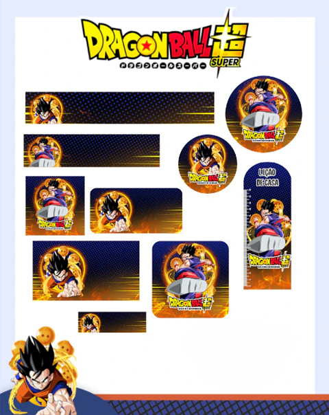 Arquivo Etiqueta Escolar Dragon Ball - PAMELLA