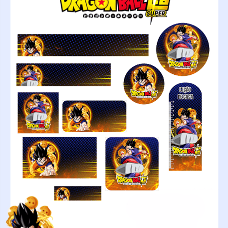 Arquivo Etiqueta Escolar Dragon Ball - PAMELLA 1