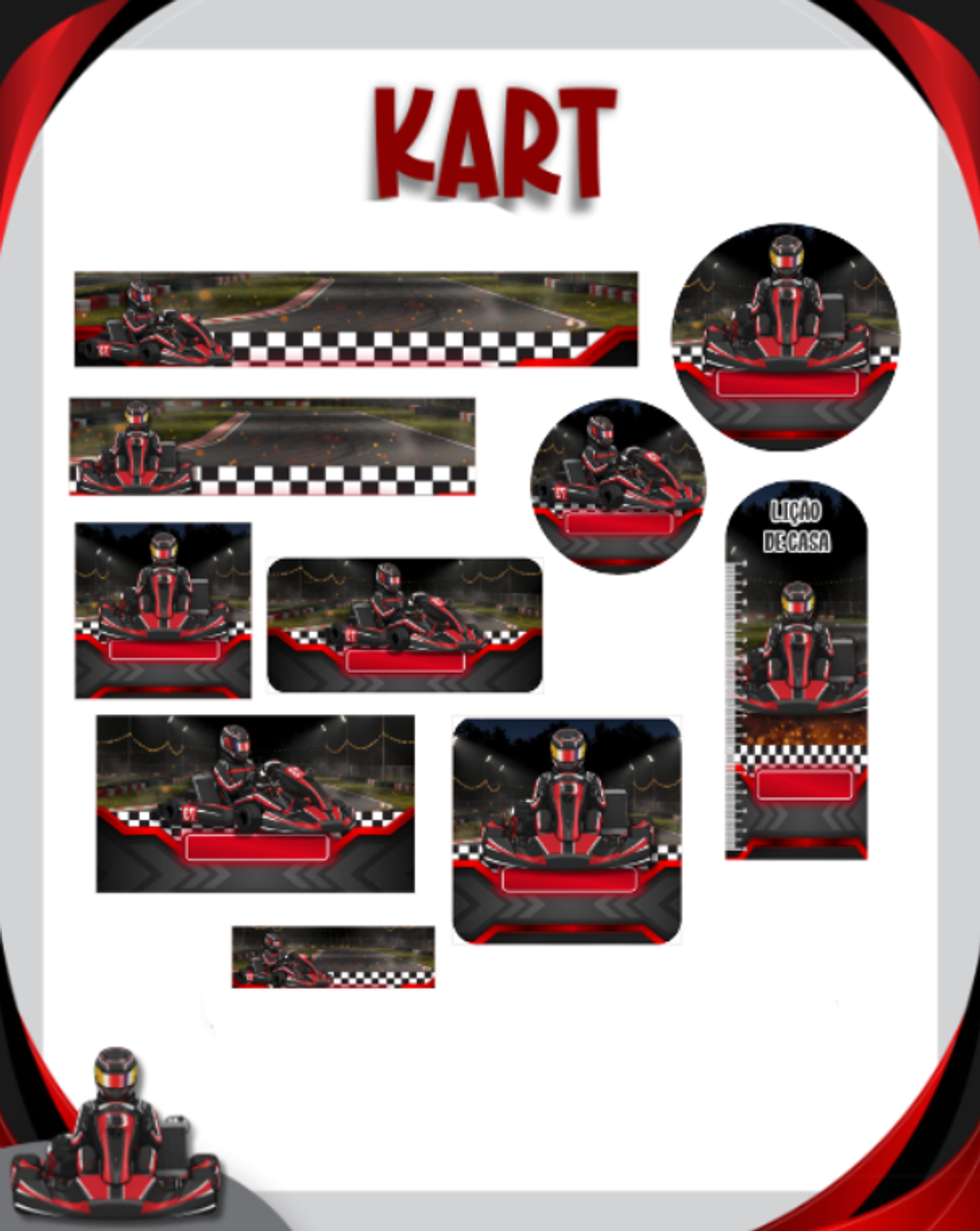 Arquivo Etiqueta Escolar Kart - PAMELLA 1