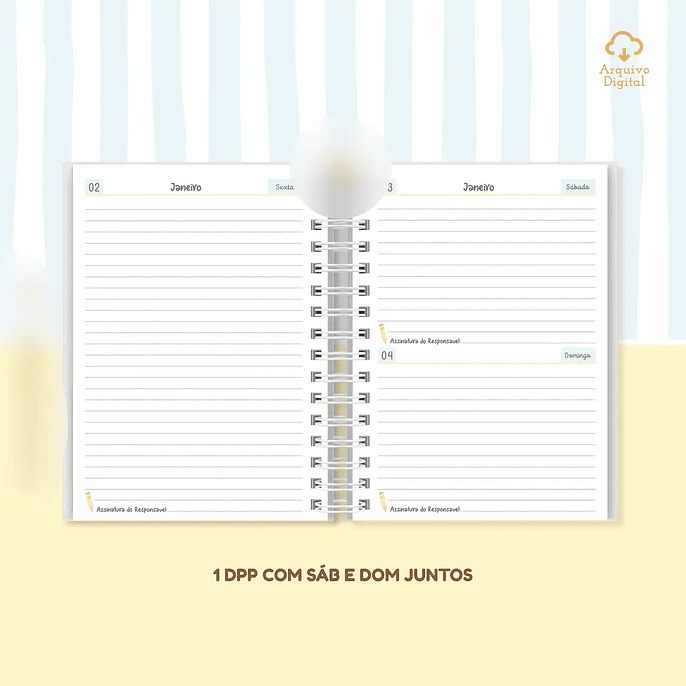 Arquivo Agenda Escolar 2026 Azul com Amarelo A5 2