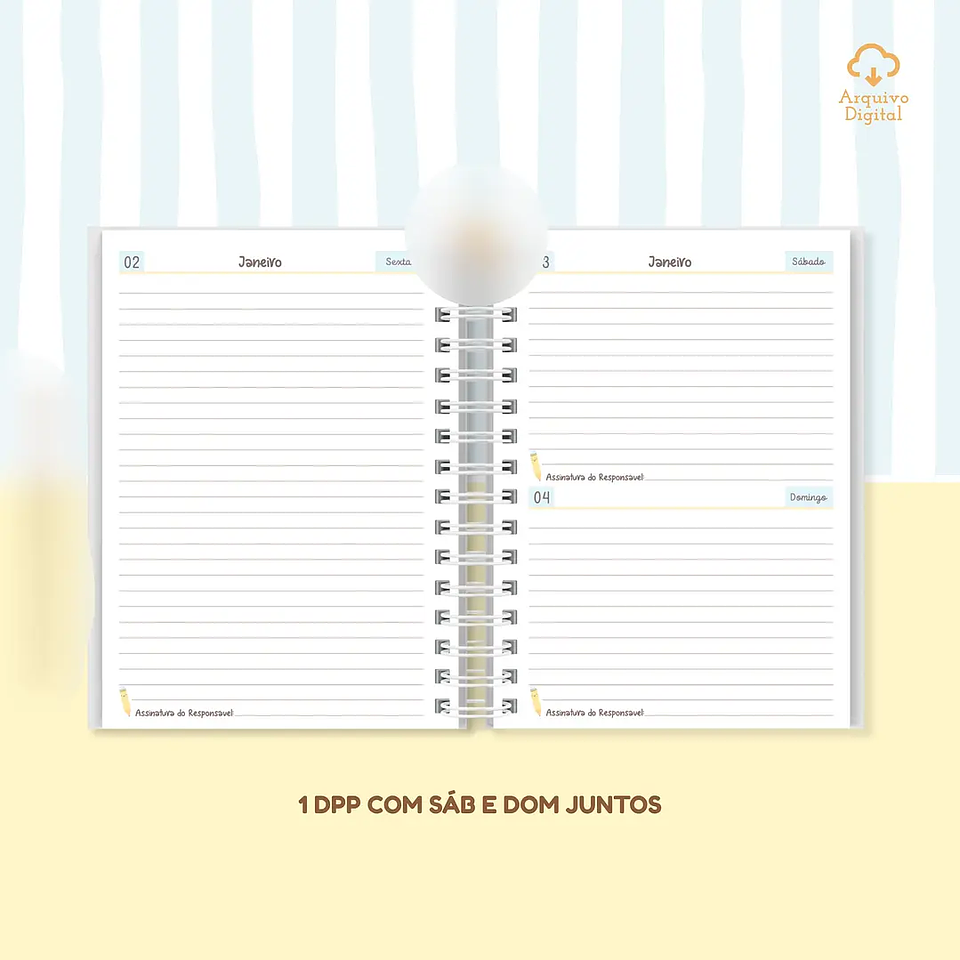 Arquivo Agenda Escolar 2026 Azul com Amarelo A5 2