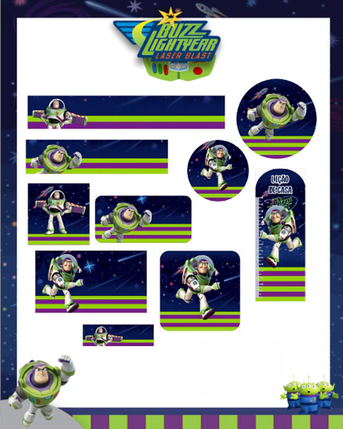 Arquivo Etiqueta Escolar Buzz Lightyear - PAMELLA