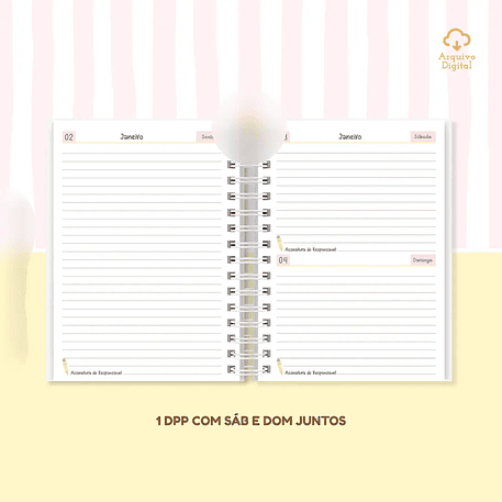 Arquivo Agenda Escolar 2026 Rosa com Amarelo A5 3