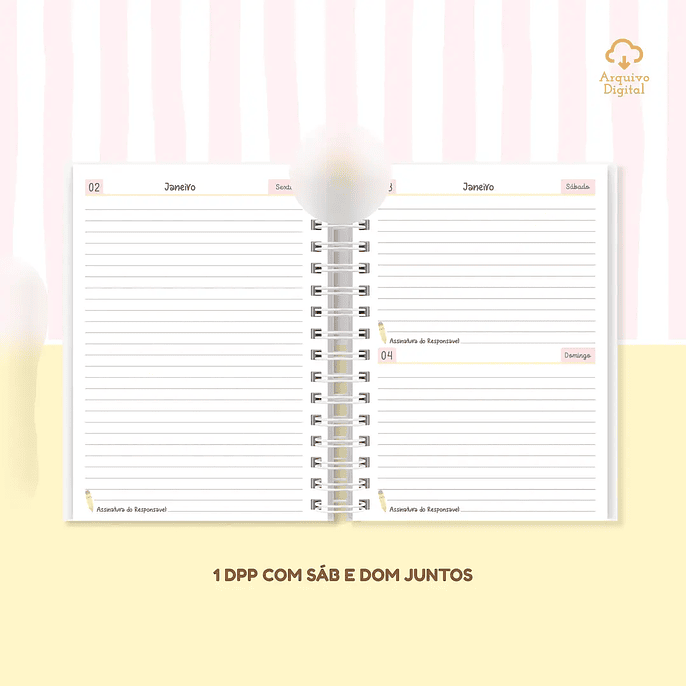 Arquivo Agenda Escolar 2026 Rosa com Amarelo A5 3