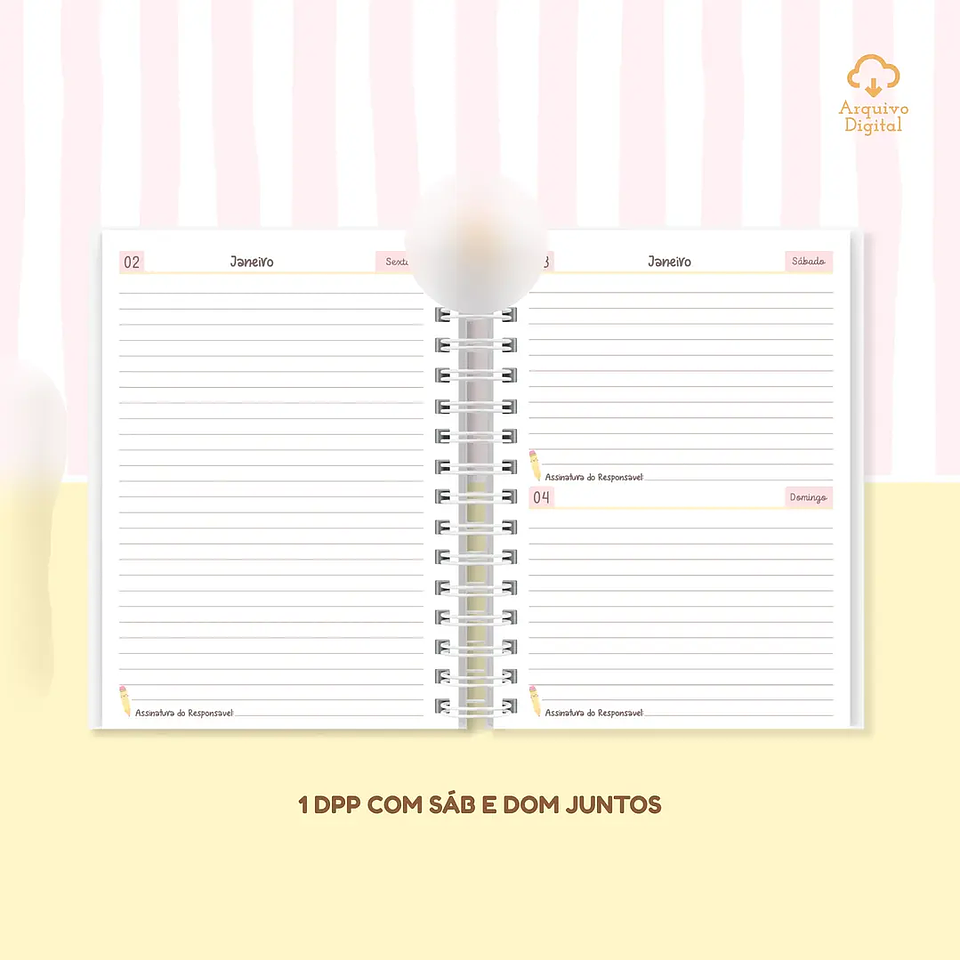 Arquivo Agenda Escolar 2026 Rosa com Amarelo A5 3