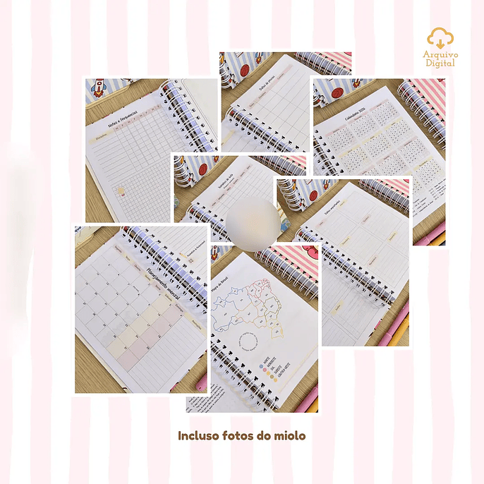 Arquivo Agenda Escolar 2026 Rosa com Amarelo A5 5