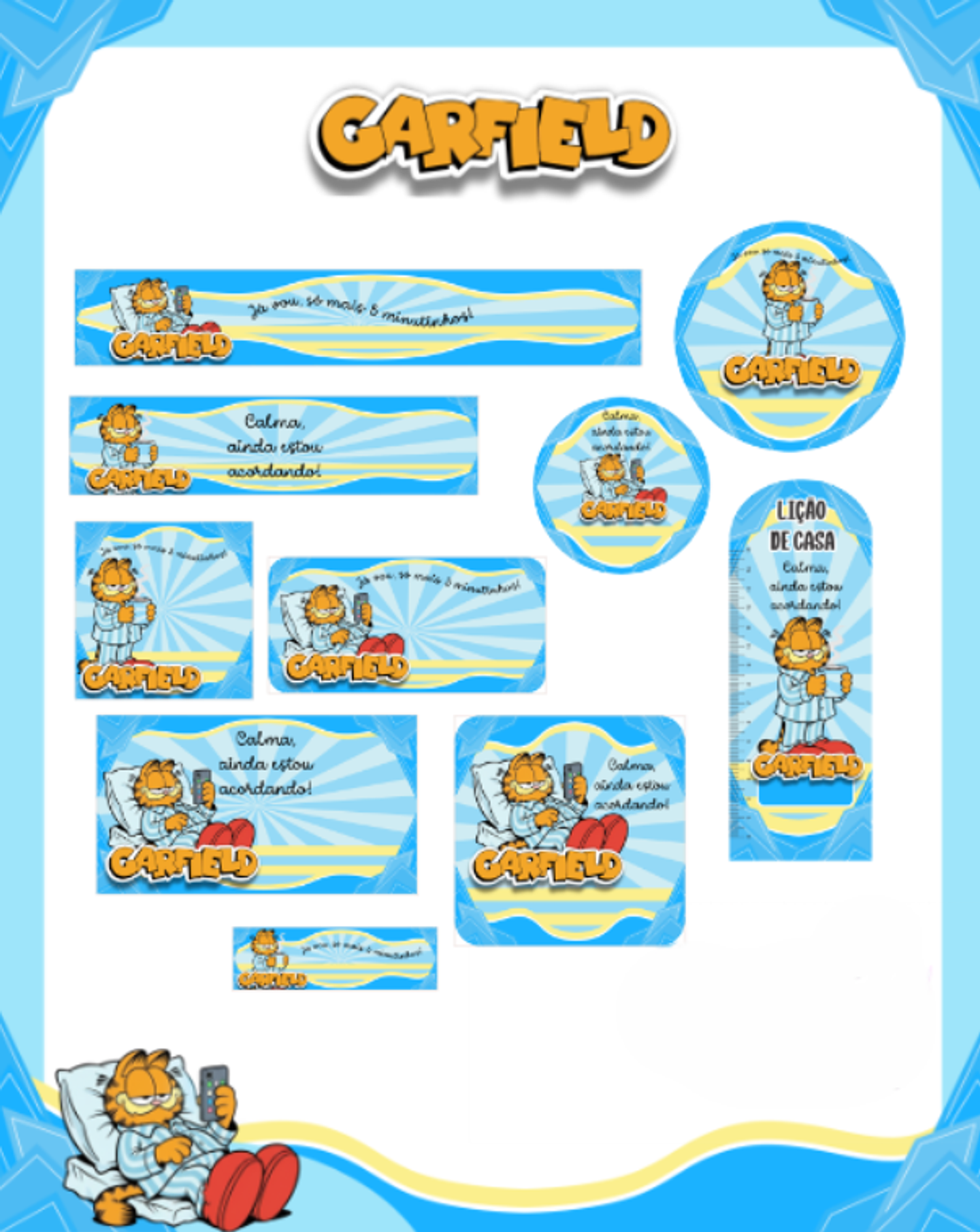 Arquivo Etiqueta Escolar Garfield - PAMELLA 1