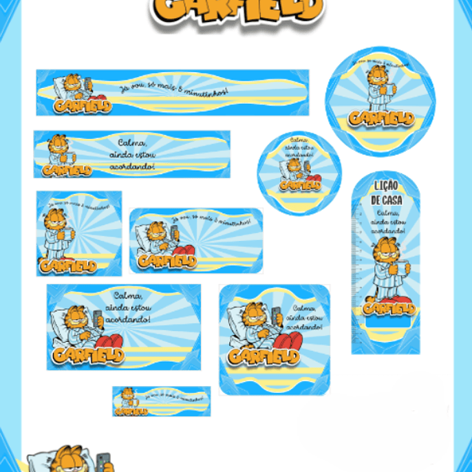 Arquivo Etiqueta Escolar Garfield - PAMELLA 1