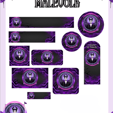 Arquivo Etiqueta Escolar Malévola - PAMELLA 1