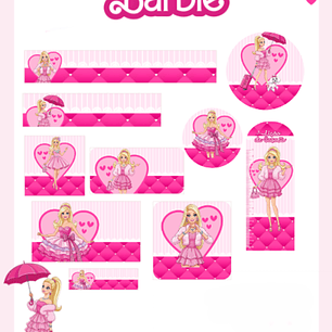 Arquivo Etiqueta Escolar Barbie - PAMELLA