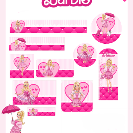 Arquivo Etiqueta Escolar Barbie - PAMELLA 1