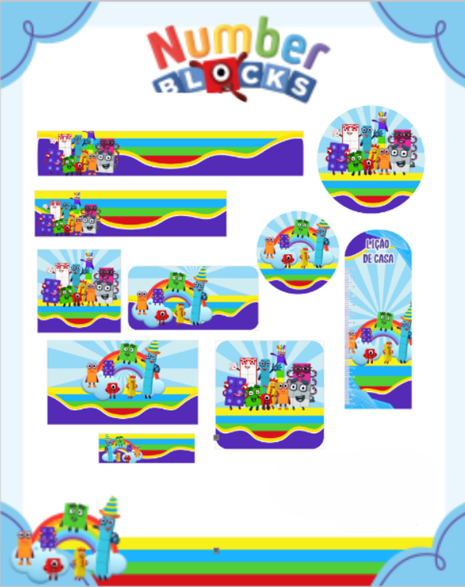 Arquivo Etiqueta Escolar Numberblock - PAMELLA 1