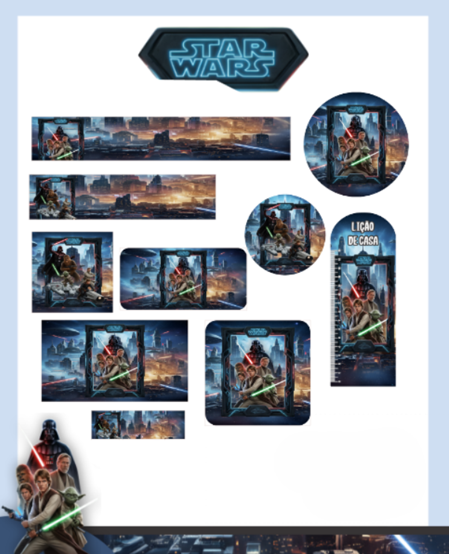 Arquivo Etiqueta Escolar Star Wars - PAMELLA 1