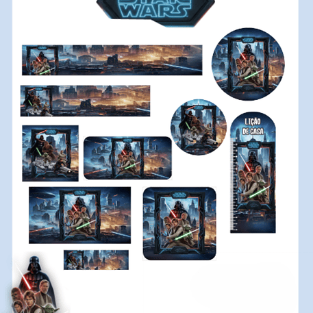 Arquivo Etiqueta Escolar Star Wars - PAMELLA 1