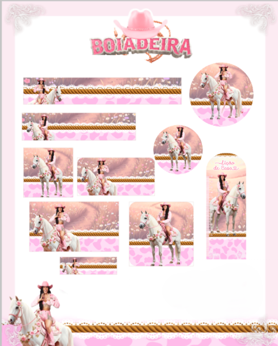 Arquivo Etiqueta Escolar Boiadeira - PAMELLA 1