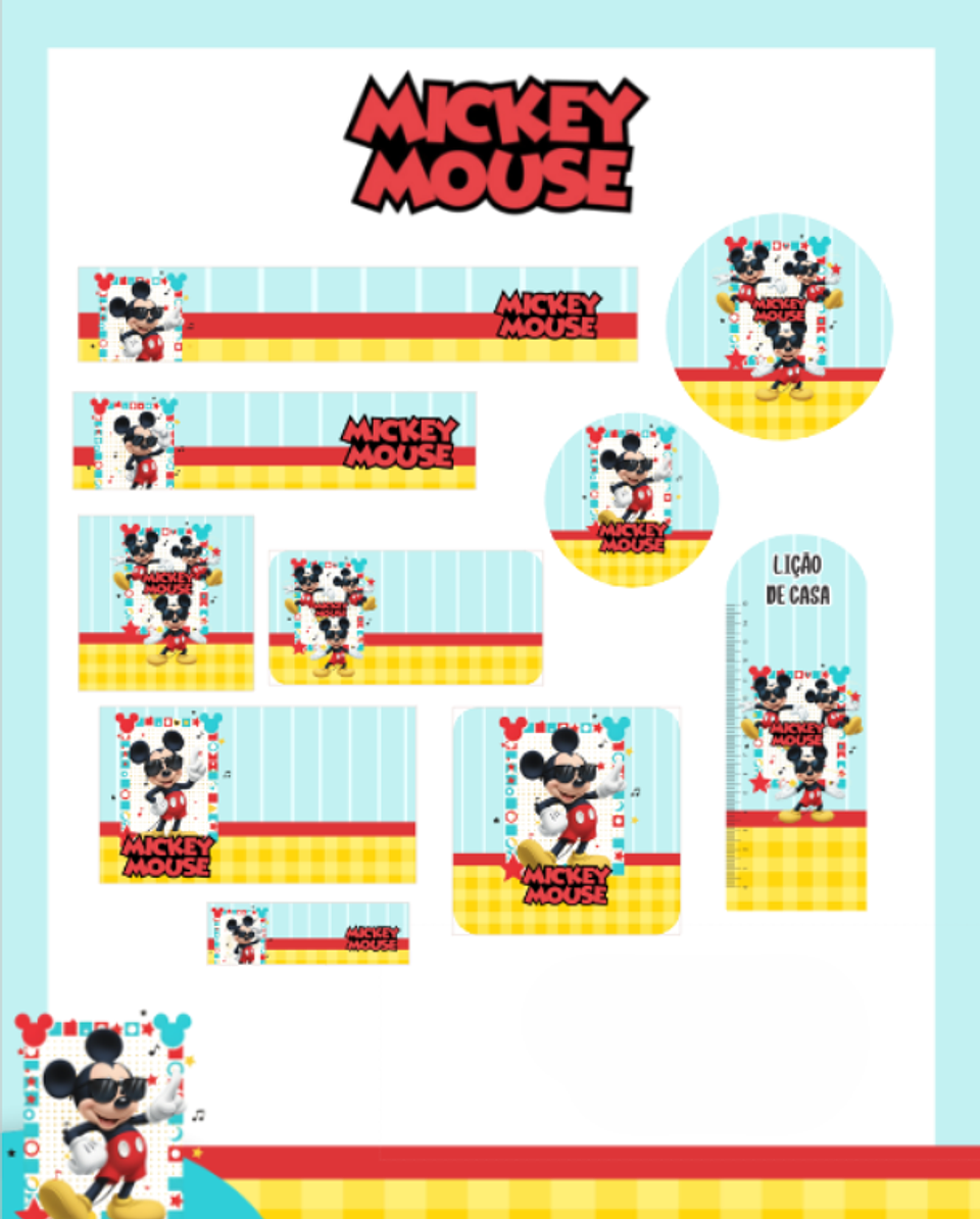 Arquivo Etiqueta Escolar Mickey - PAMELLA 1