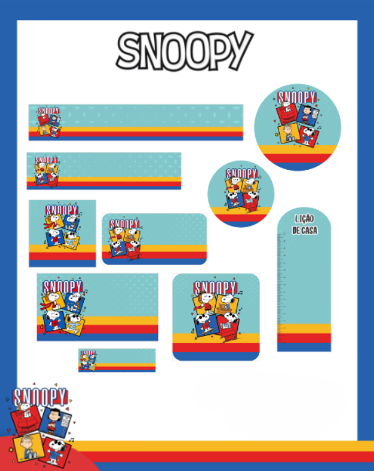Arquivo Etiqueta Escolar Snoopy - PAMELLA 1
