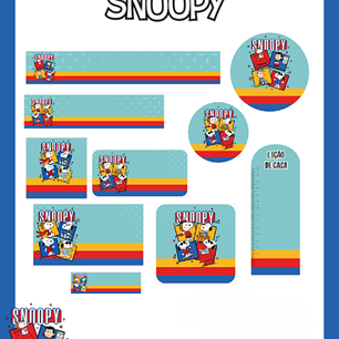 Arquivo Etiqueta Escolar Snoopy - PAMELLA